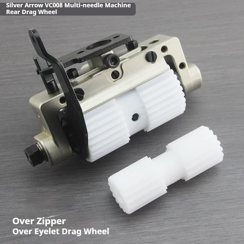 Sewing Machine Parts Rear Feed Roller For JACK Siruba VC008 Eyelet Zipper Qingben Bottom‑Binding Multi‑Needle Machine