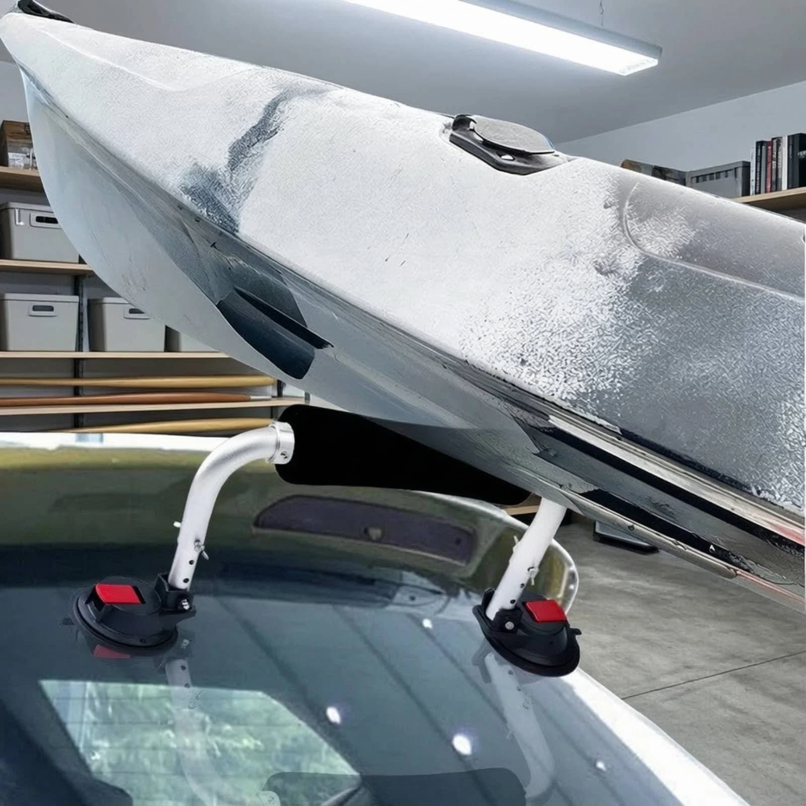Kayak Loader with Suction Cups Foam-Padded Kayak Roller for Kayakers, Car Roof