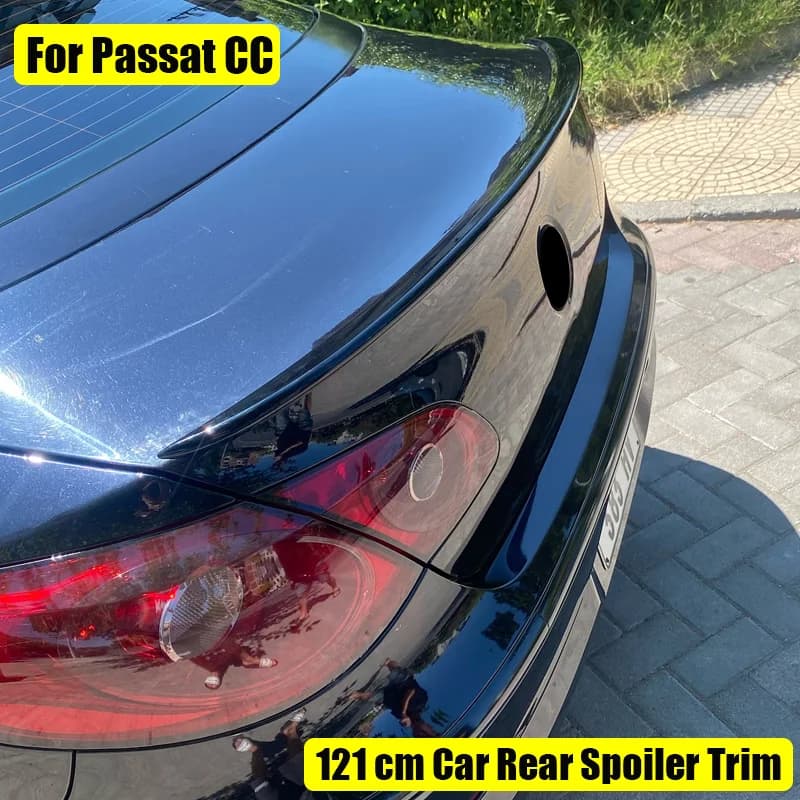 For Volkswagen Accessories Passat CC R-Line Passat B6 B7 B8 2010+ Car Black Boot Rear Trunk Wing Roof Spoiler Lip Cover