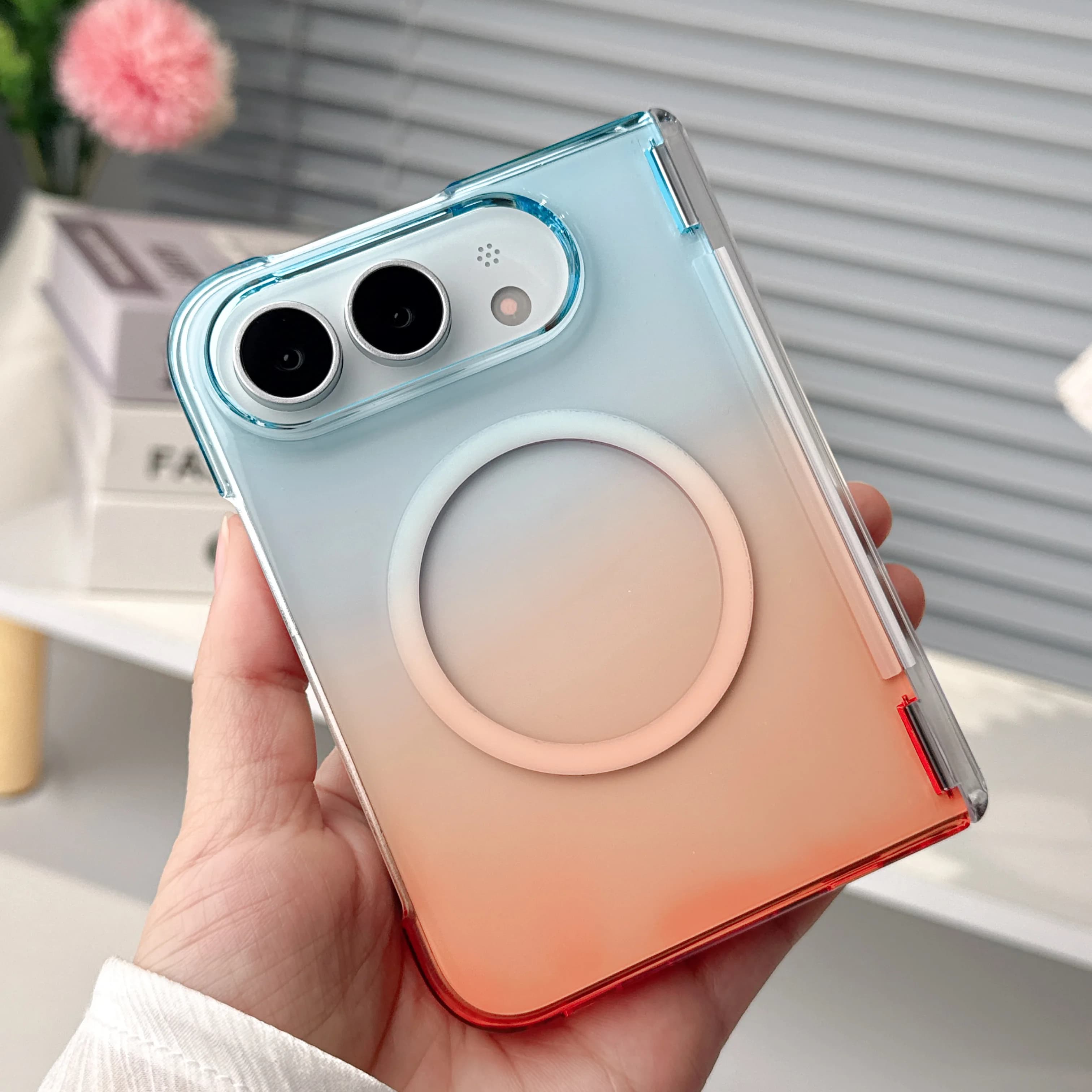 Magnetic Gradient Skin Feel Phone Case‌ for iPhone Ultra 18 Fold Shockproof for Magsafe Hinge Protective Camera protection Cover