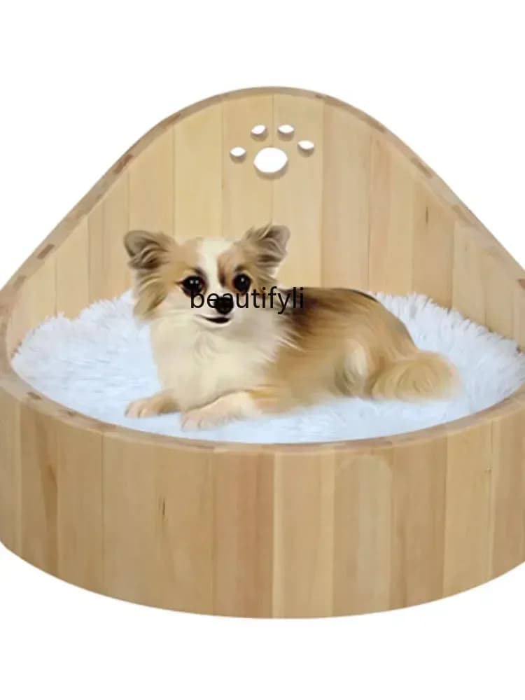 GG8 * Sleeping bag in soft plush solid wood Pet beds furniture Universal for four seasons