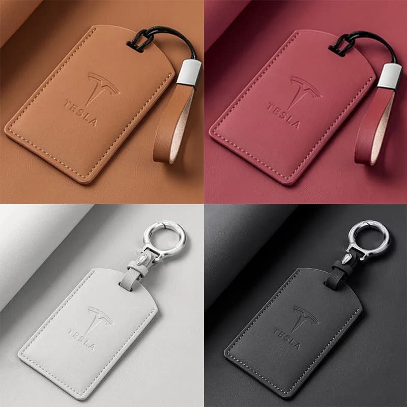 Auto in pelle NFC Card Protector Cover Borsa chiave Shell Holder per Tesla Model XS Model Y 3 Roadster P85D P90D P100D Accessori