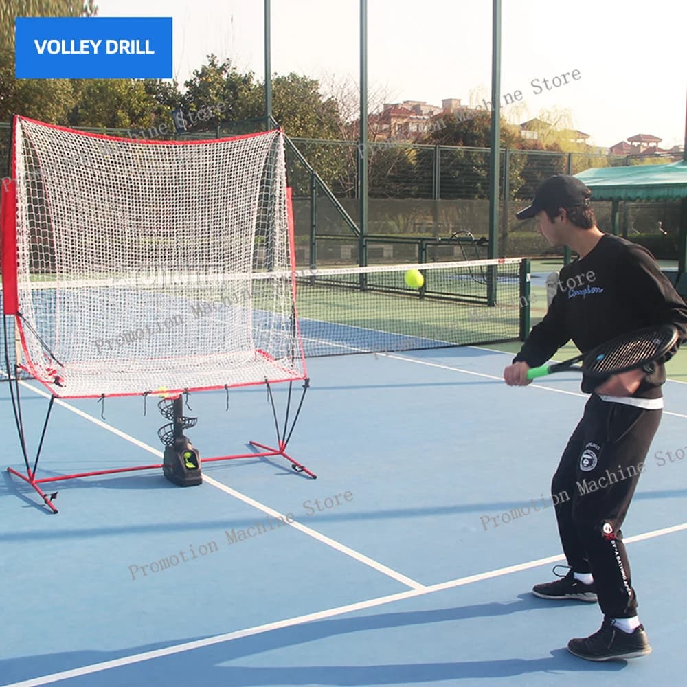 Portable Throwing Machine for Tennis Balls Ball Feeding Machine for Coach Practical Single Swing Self-service with Battery