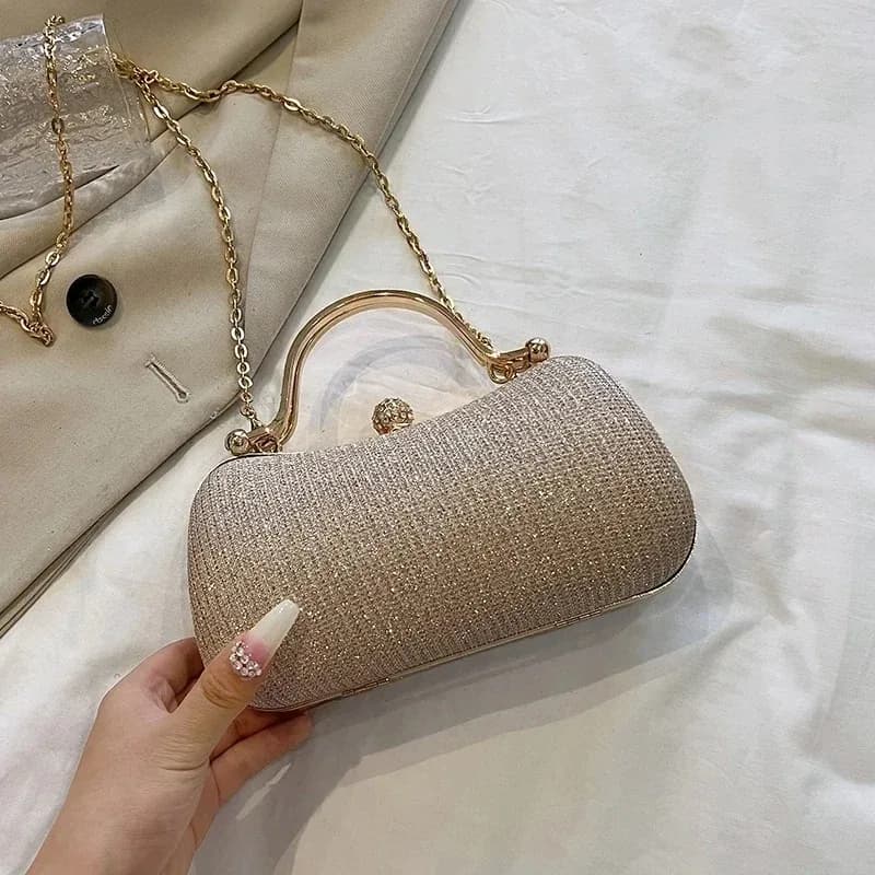 Pochette semplice di nuovo stile, lussuosa borsa da sera in stile europeo e americano, borsa a catena, borsa da donna, borsa da sera