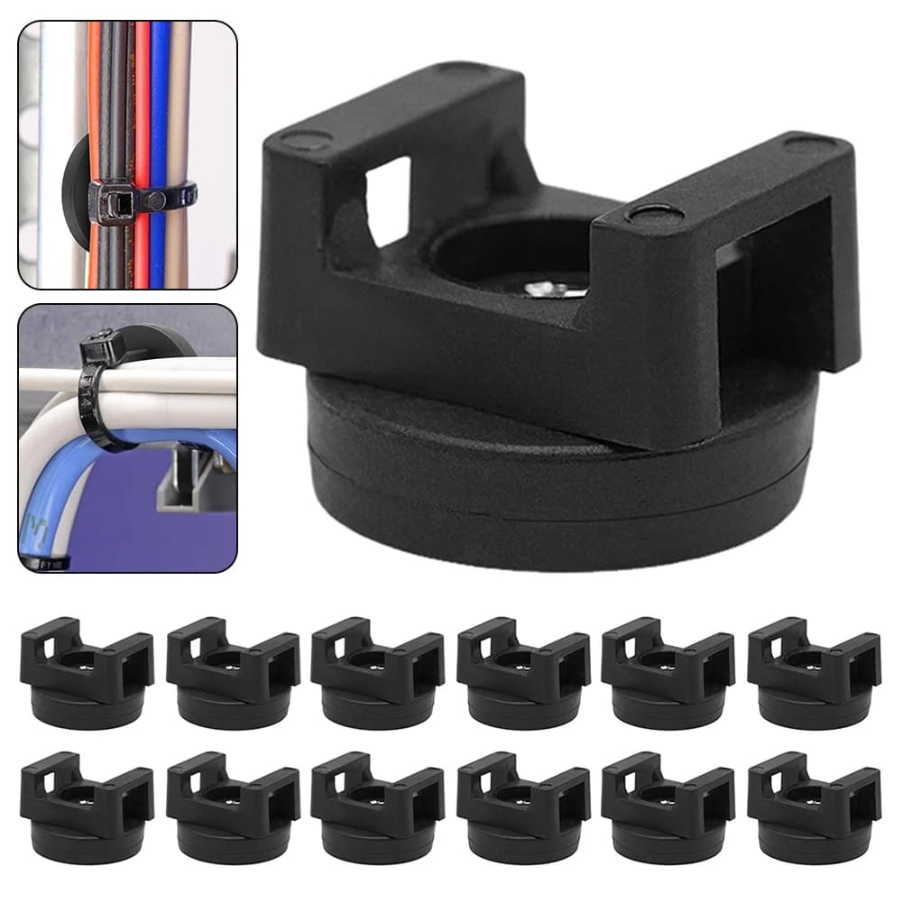Supporti Magnetici per Cavi da 22mm Senza Foratura, Design con Magneti Potenti, Basi Magnetiche per Gestione Cavi su Scaffali di Magazzino