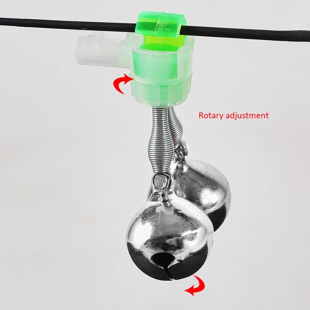 10 pcs Fishing Bells Fishing Layer Alarms Outdoor Night Carp Fishing Rod Toe Clips Double Spiral Bells Portable Fishing Accessories