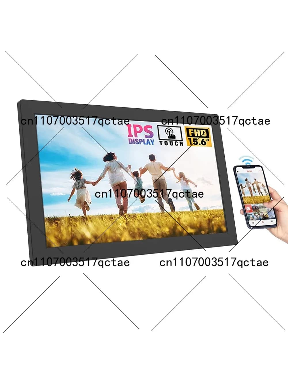 Cornice Digitale Touch Screen da 15.6 Pollici, Calendario Digitale, Pianificatore Familiare, Memoria 32GB, WiFi, Riproduzione MP4, Programma Lavori Domestici