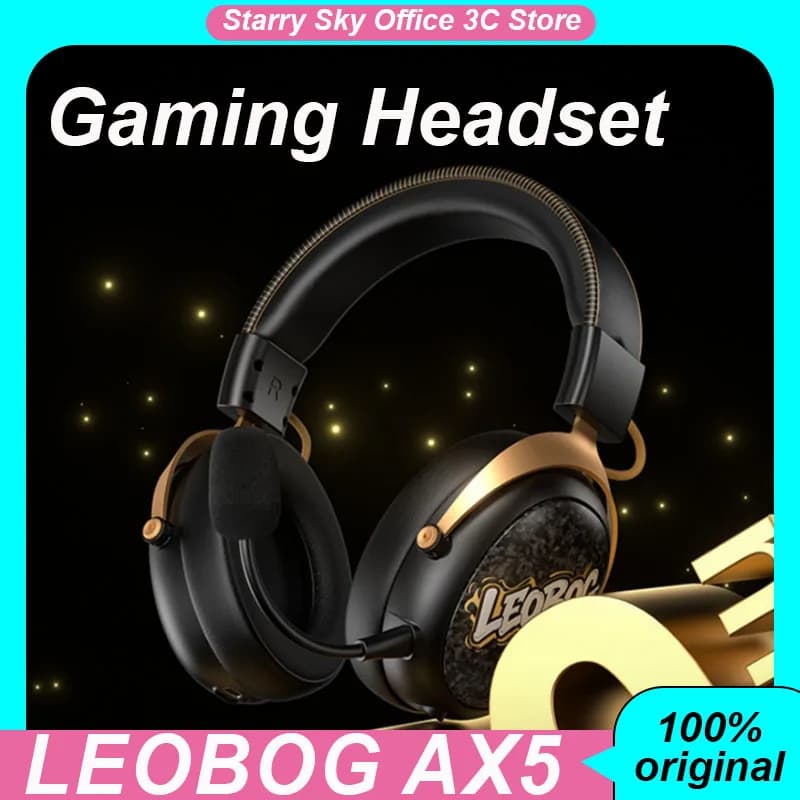 LEOBOG AX5 Bluetooth Gaming Headsets Wireless Headphones with Noise Reduction Mounted on Head with Microphone Auxiliary for Laptop PC Esports from 1500 mAh