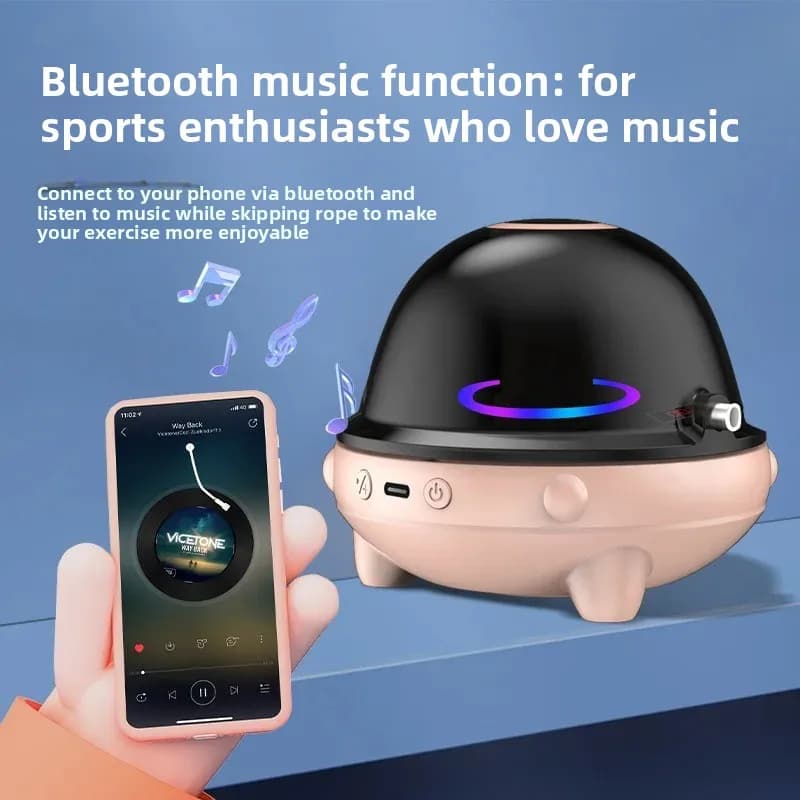 Bluetooth Music Remote Control Electric Cordless Skipping Rope Intelligent Count Jump Rope Portable Daily Sports Fitness Gear