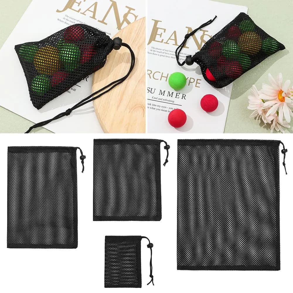 Home Durable Nylon Storage Bag, Bedding Bag, Mesh Drawstring Bag