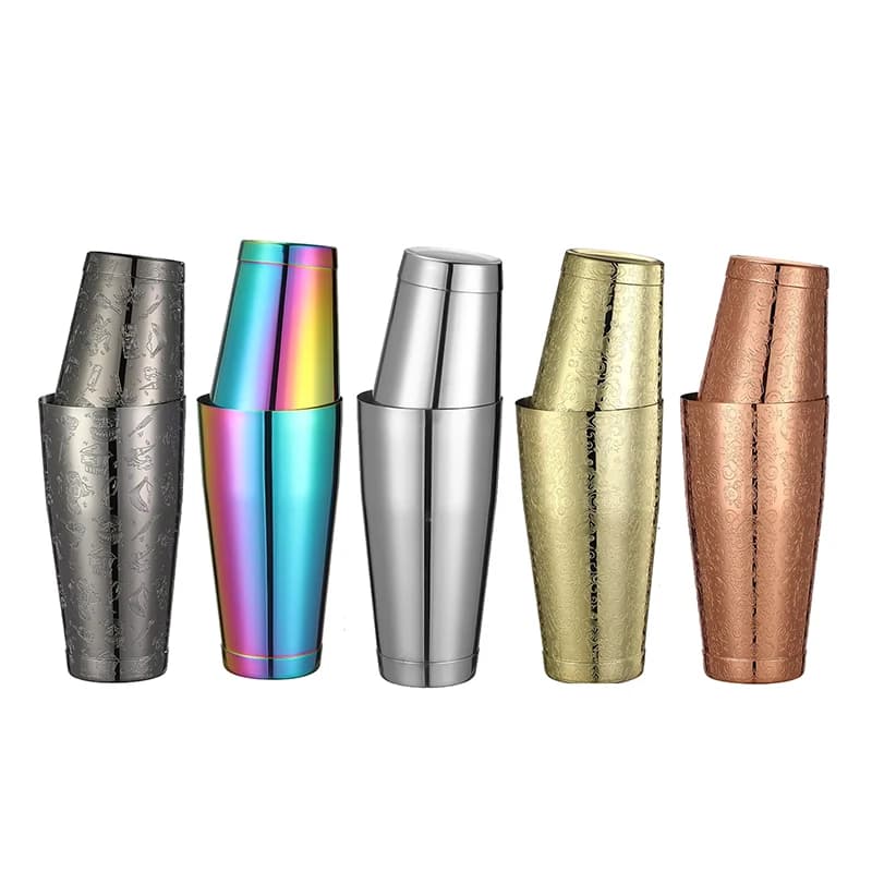 Shaker per Cocktail Boston: Set da 2 Pezzi: Shaker Pesante da 18oz e Shaker Pesante da 25oz per Barman Professionisti