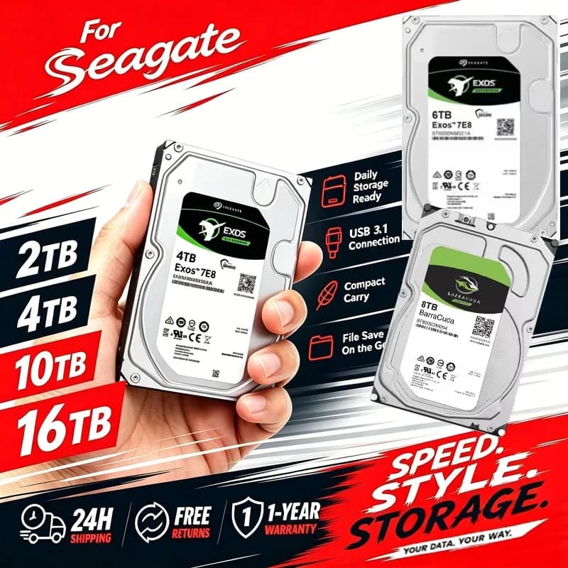 For Seagate 4TB–16TB Multiple Capacities Enterprise NAS RAID Drive IronWolf Pro 3.5" SATA OEM HDD With Data Recovery Service