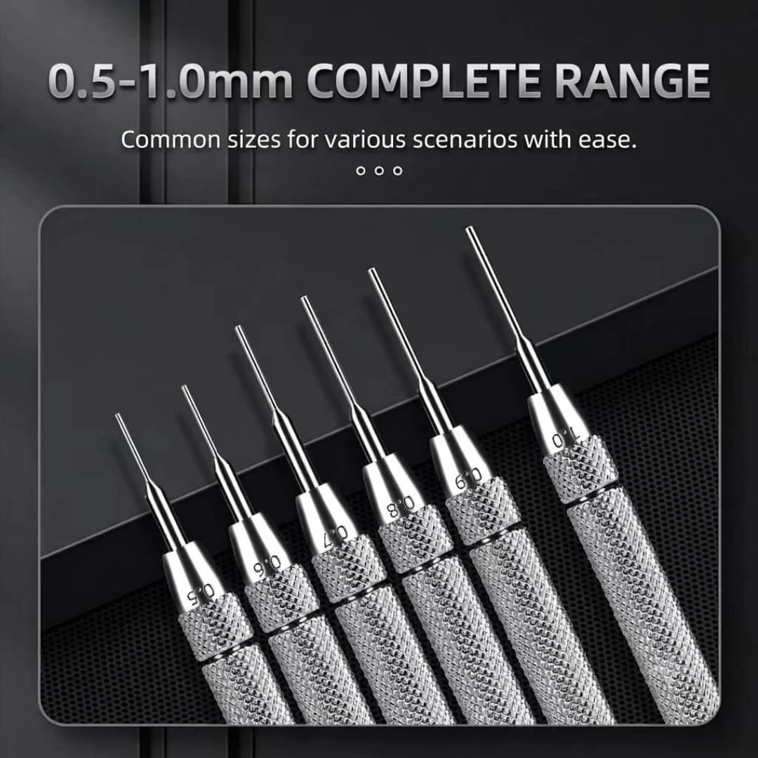 316L Stainless Steel Watch Band Removal Pin Extra Long Needle Punch 0.5-1.0mm Needle Watch Strap Remover Set Watch Repair Tool