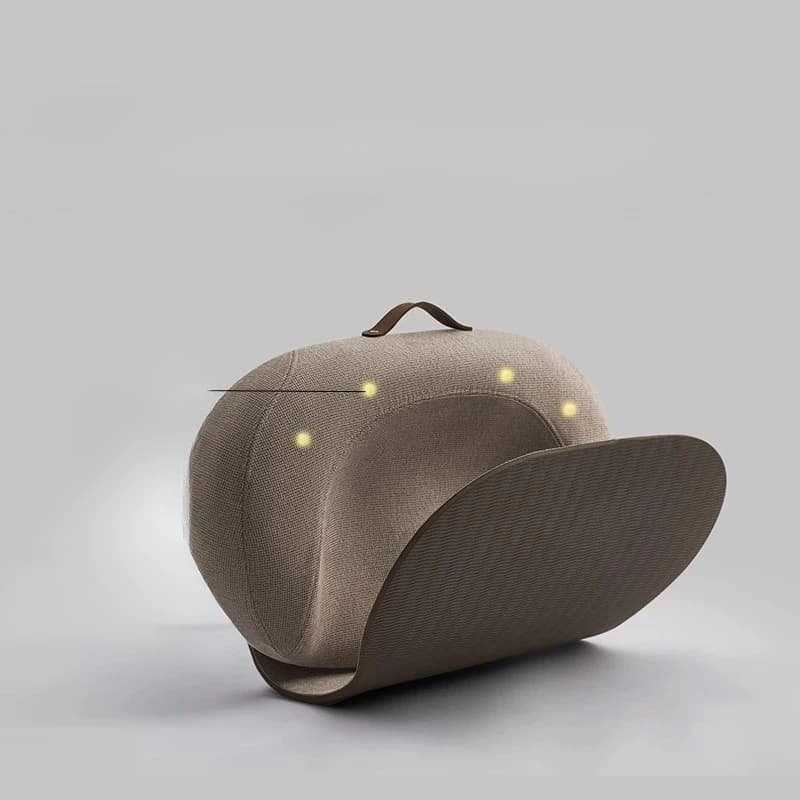 Folded pebbles, meditation mat, reading on the ground, playing cushions for meditation