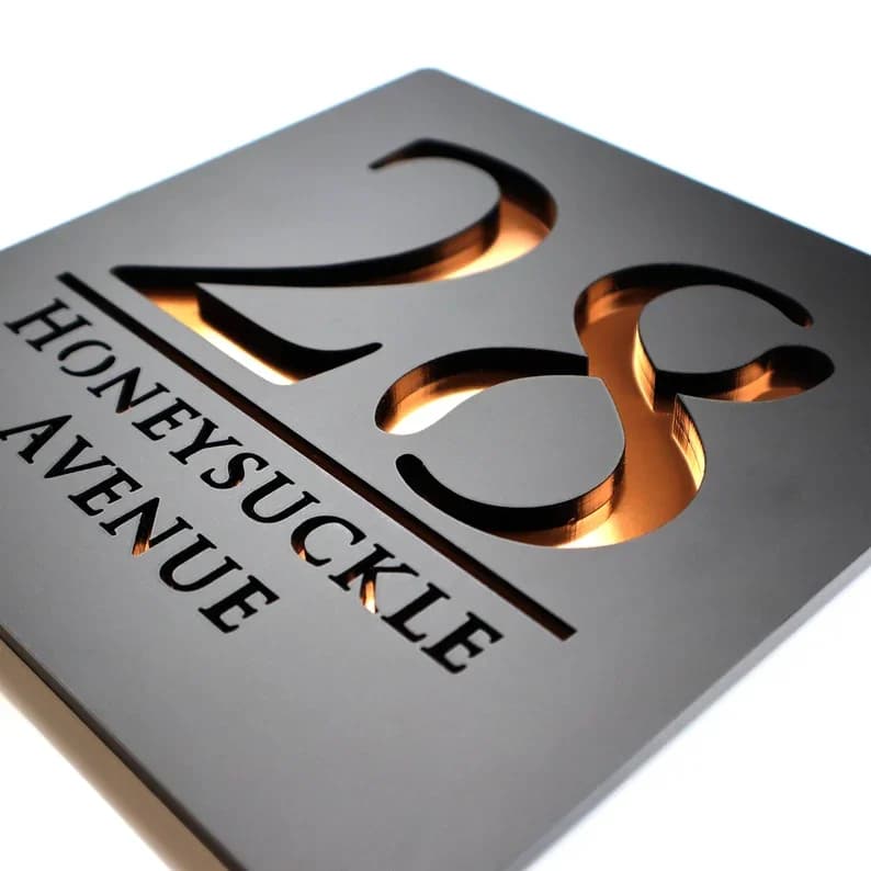 Numeri civici moderni in acrilico personalizzati personalizzati Segno Porta Indirizzo Strada Lettere 3D Numero Targhe Nome esterno Targa per decorazioni per la casa