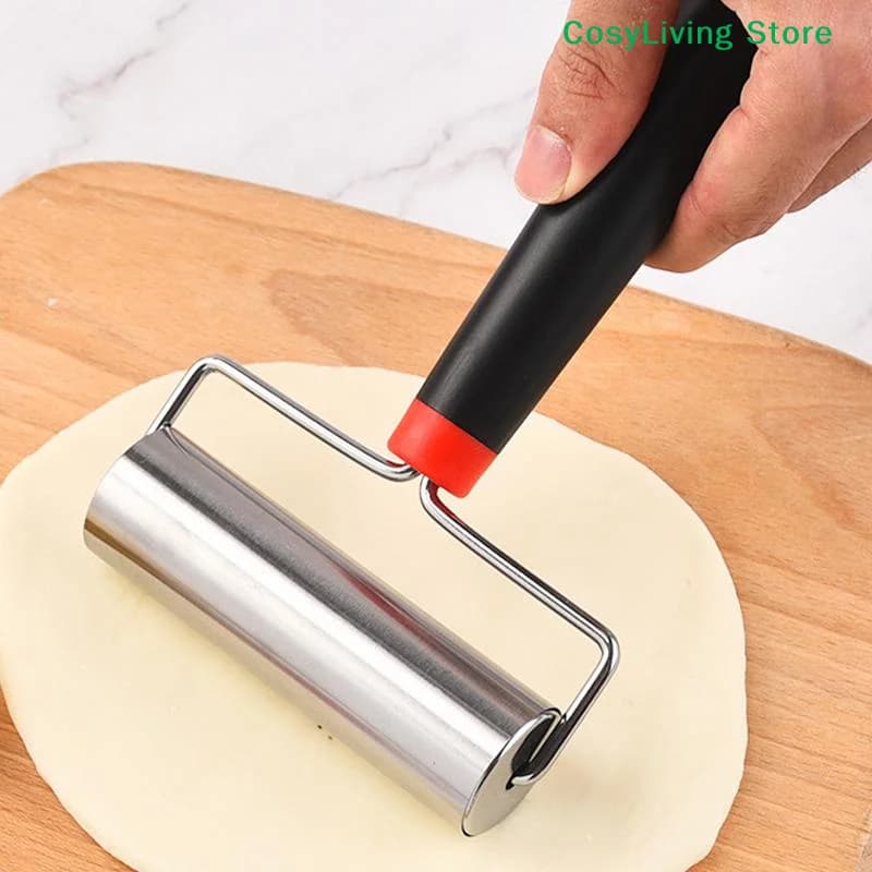 [CL]Stainless Steel Non-stick Dough Pastry Roller Rolling Pin Kitchen Dumplings Noodles Pizza Pies Baking Tools[CL]