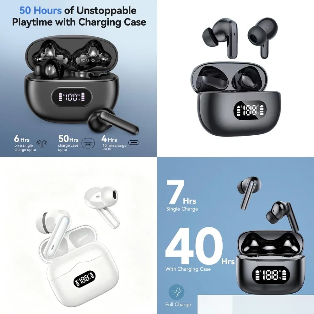 Universal TWS Wireless Earbuds BT 5.4 Earphones In-ear Stereo Headphones LED Power Display Sports Gaming Headset For All Devices