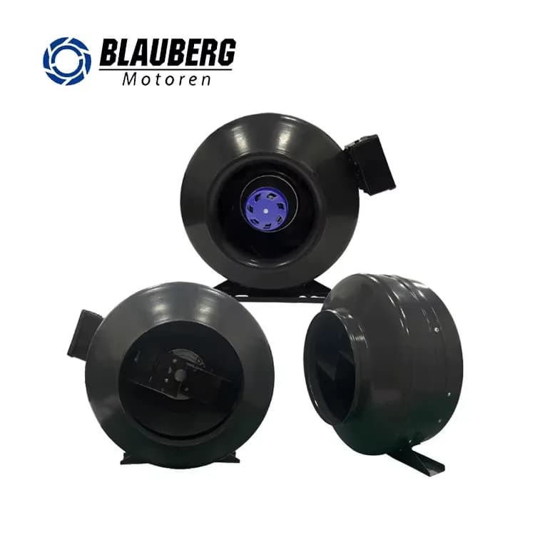2025 Wholesale 100mm 315mm Industrial AC Air Purifier Extractor Centrifugal Fans Reversible Radial Duct 230V Plastic