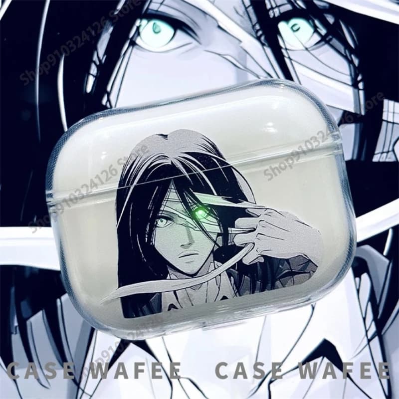 Attack on Titano Headphone Case for Airpods 4 2 3 Pro 1 2 Bluetooth Wirless Cartoon Anime AirPods Case