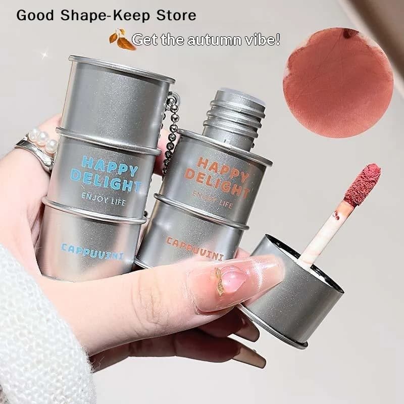 Cappuvini Rossetto Liquido Opaco Vellutato a Lunga Durata Non-Seccheante Effetto Metallico Nude Economico