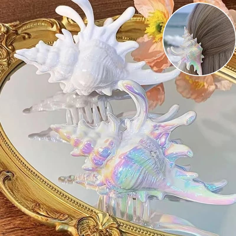 Coreano Oceano Conchiglia Clip di Capelli Granchio Conchiglia di Mare Grande Artiglio Dei Capelli Forcelle Eleganti Hairgrips Per Le Donne Ragazze Accessori Per Capelli Coda di Cavallo