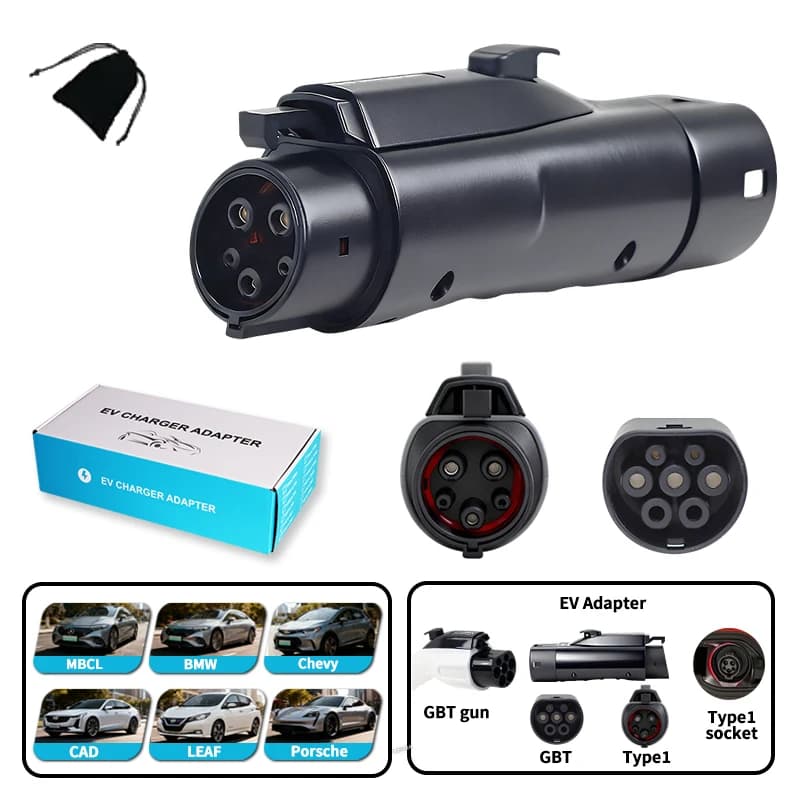 Adattatore da caricabatterie GBT a TYPE1 per auto elettrica Adattatore da GBT a TYPE1 EV Connettore per caricabatterie per veicoli elettrici per 32A/16A