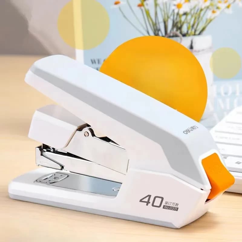 Deli 40 fogli cucitrice per impieghi gravosi raccoglitore di carta senza sforzo materiale scolastico cancelleria Sta