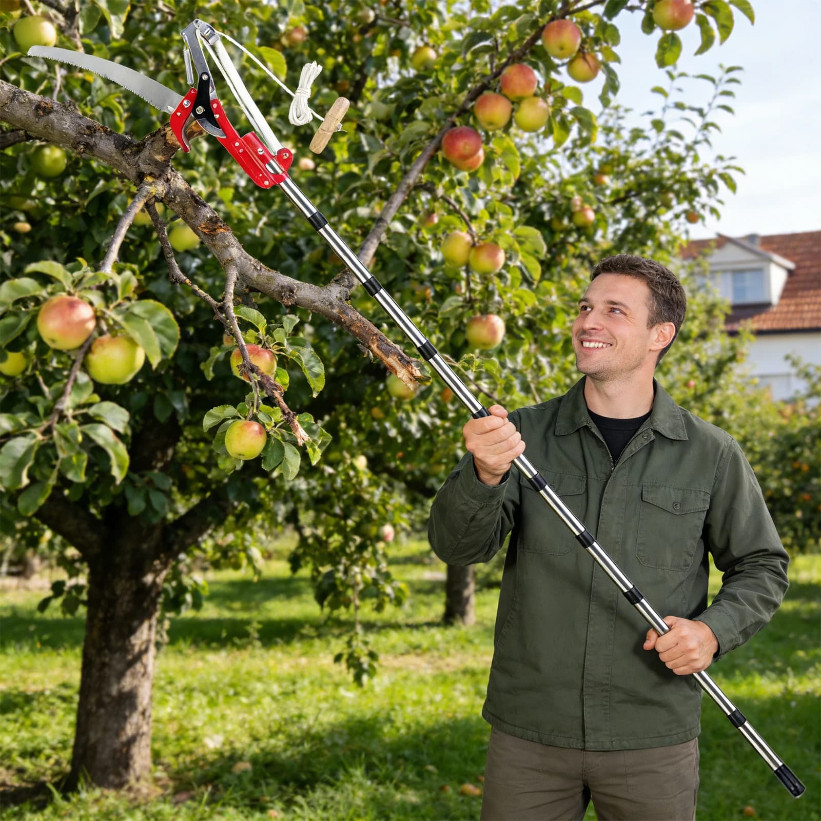 13ft Professional Pruning Shears with Handle Extendable Splicing Rod Trimming Tool for Plants Hedges and Flowers