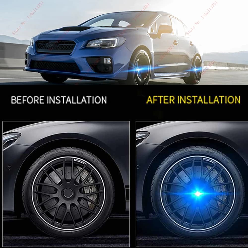 Mozzo Luce Auto Illuminazione Galleggiante Tappi Ruota Luce A LED Copertura Centrale per Honda Toyota Hyundai Mercedes Benz, BMW, Skoda Mazda