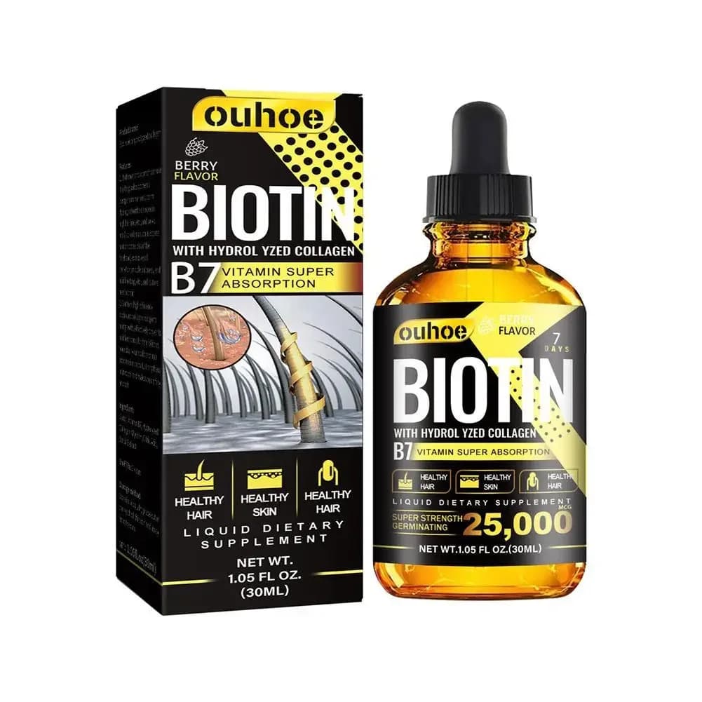 Nutrition Biotin Liquid Drops Essential Oil Collagen B7 Vitamin Oil Strengthen Hair Root Weak Treatment Anti-hairs