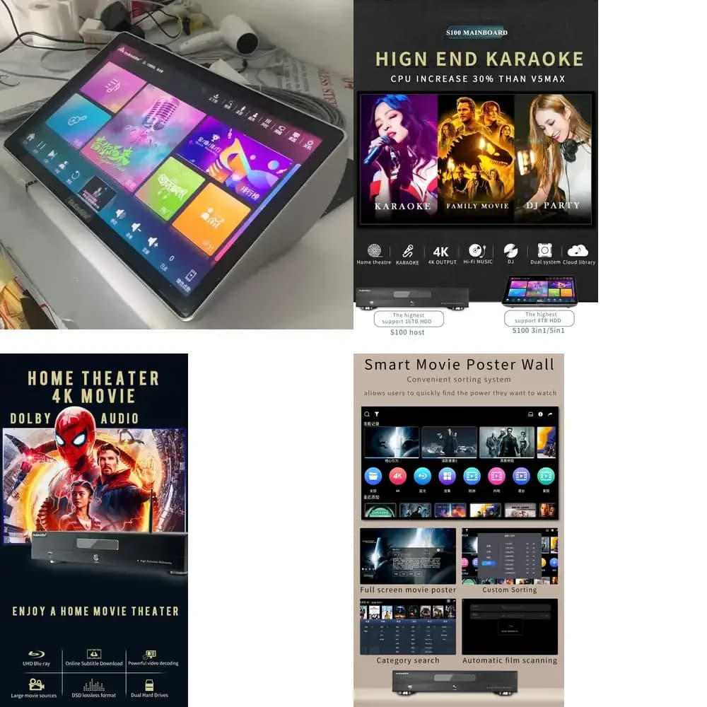 InAndOn Latest S100 System 8T New Design Karaoke Player Karaoke System Mobile Phone Pick Songs Karaoke Machine