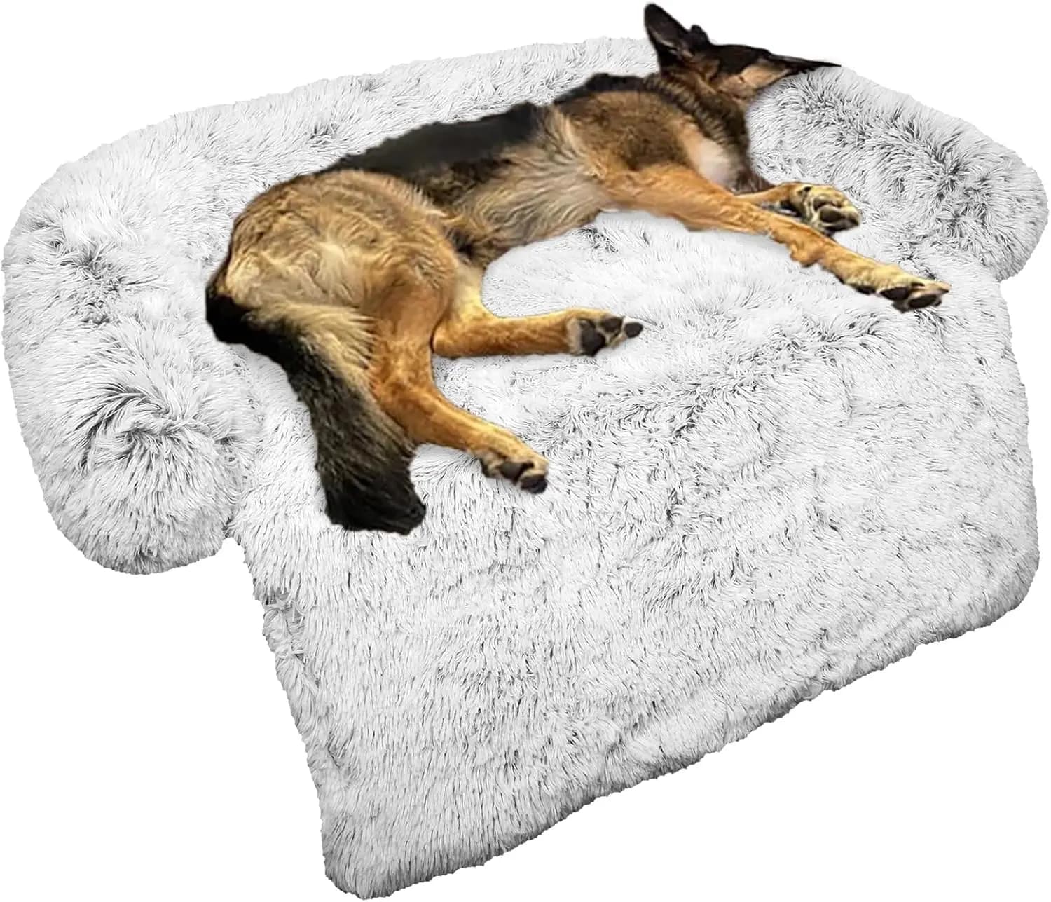 Cuccia per Cani in Peluche Soffice con Rivestimento Rimovibile e Lavabile per Cani e Gatti di Taglia Grande, Media e Piccola, Grigio Chiaro