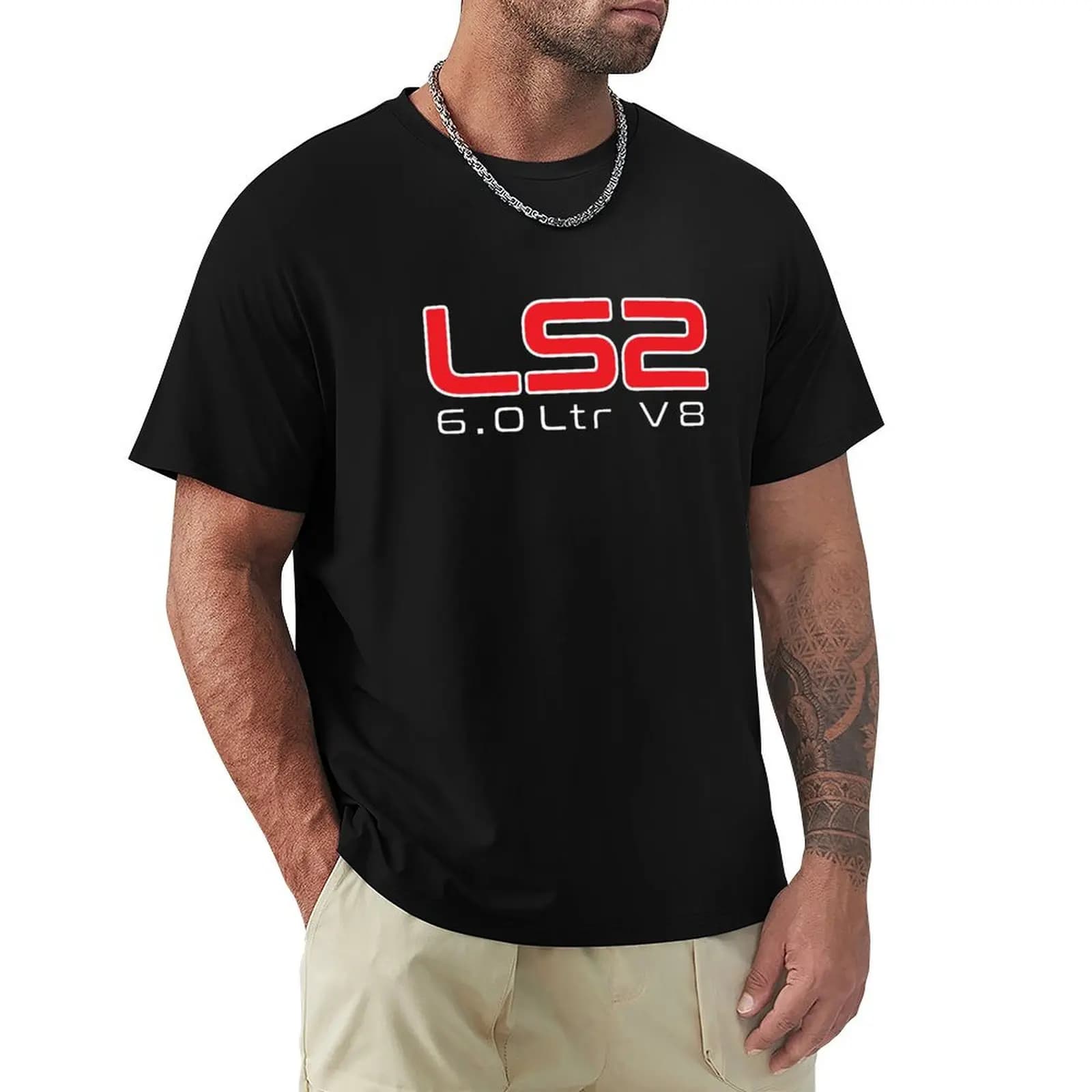 T-shirt con stemma LS2, top stampato in stile vintage