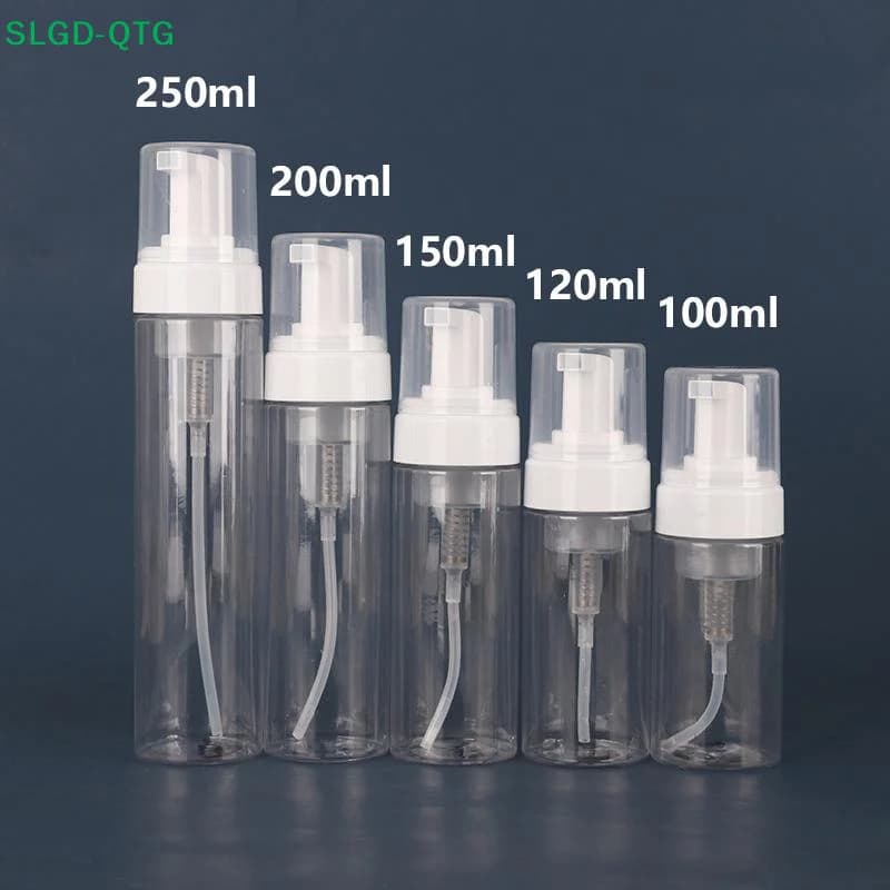 Flacone Dispenser con Pompa per Lozione e Schiuma da 100/120/150/200/250ml, Vuoto e Ricaricabile, per Sapone Mani, Shampoo, Detergente, Contenitore Portatile da Viaggio