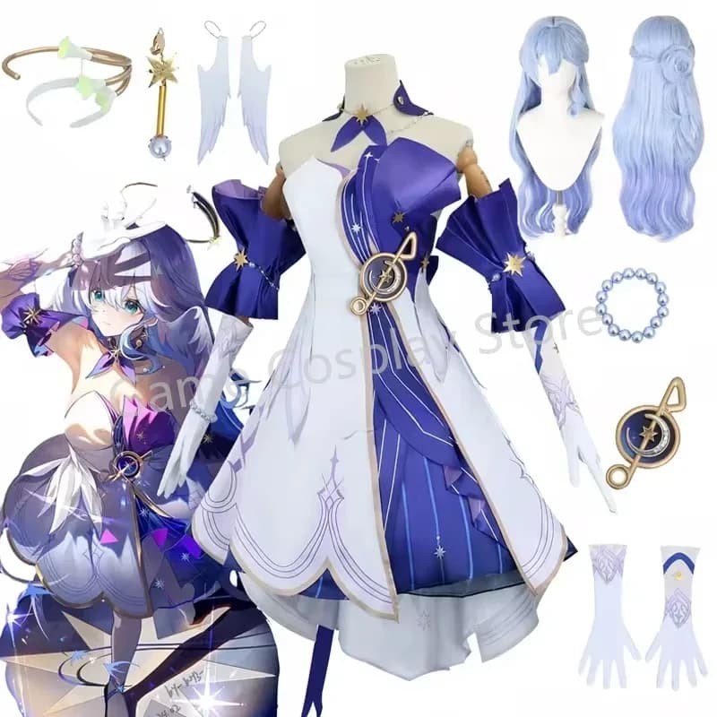 Robin Cosplay Honkai Star Rail Robin Costume Cosplay Figure di gioco Abiti di Halloween Parrucca Uniforme Set completo per donne e ragazze