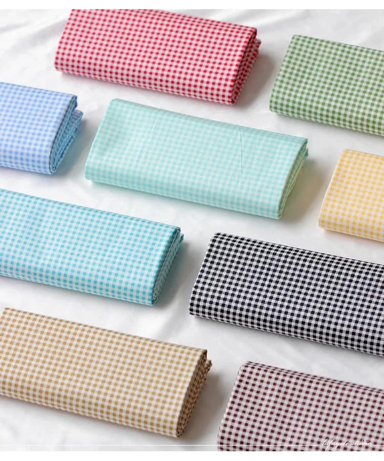 Tessuto in Cotone Twill Colorato a Quadretti 160x50cm, per Cucito Fai-da-Te, Lenzuola, Decorazioni per la Casa, Abbigliamento per Bambini