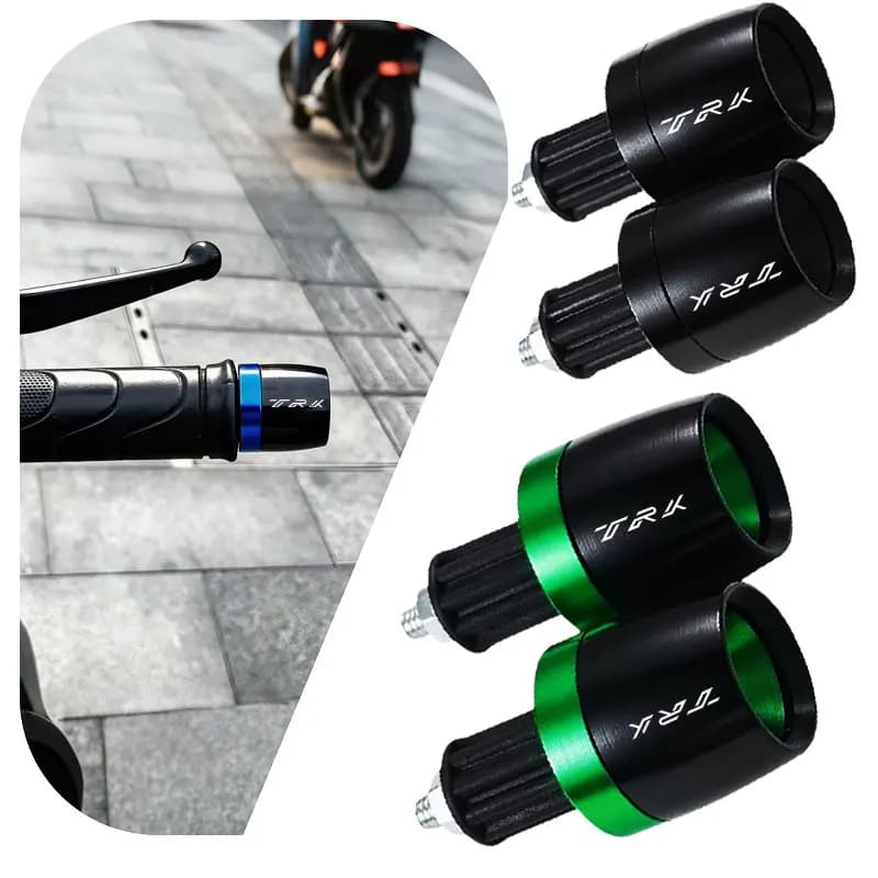 1 Pair 7/8" Motorcycle Universal Handlebar Grips Handle Bar Cap Ends Plug Slider For Benelli TRK702 TRK702X TRK 702 X 702X