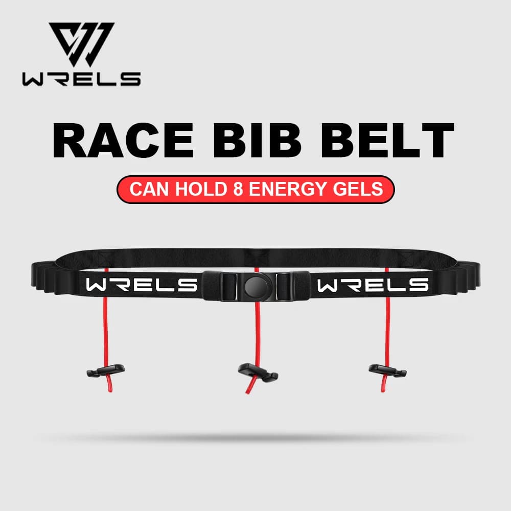 Wels Belt Number Energy Rubber Ring Ironman Triathlon Running Black practical fast sport competition waist belt