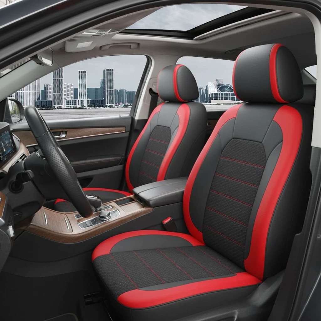 Universal Front Seat Cover Breathable Fabric Car Interior Seat Protector