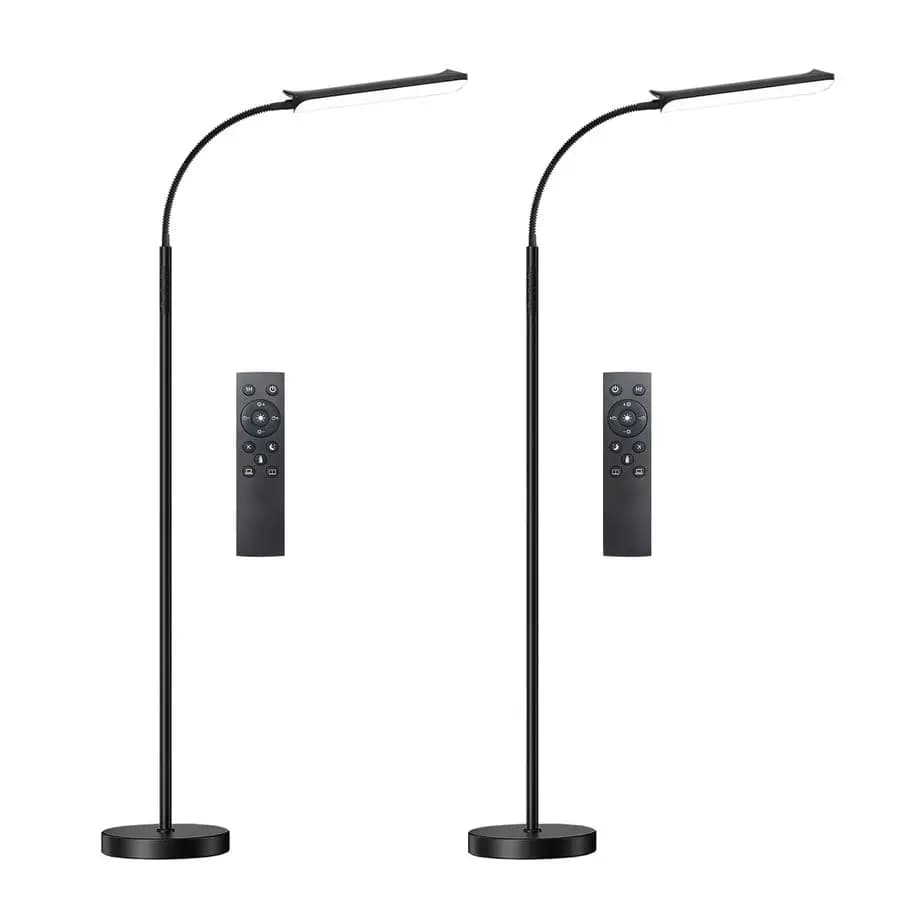 18W 1800LM light LED floor lamp, with 2 remote controls and compatible with Smart Plug, dimmable, with timer, eye protection, ideal for reading. Packaging 2.