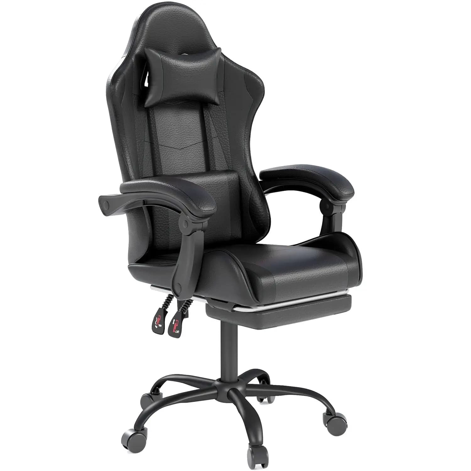 Sedia da Gaming Ergonomica in Pelle con Schienale Alto, Girevole, con Poggiatesta e Supporto Lombare, Regolabile e Personalizzabile per Ufficio e Casa
