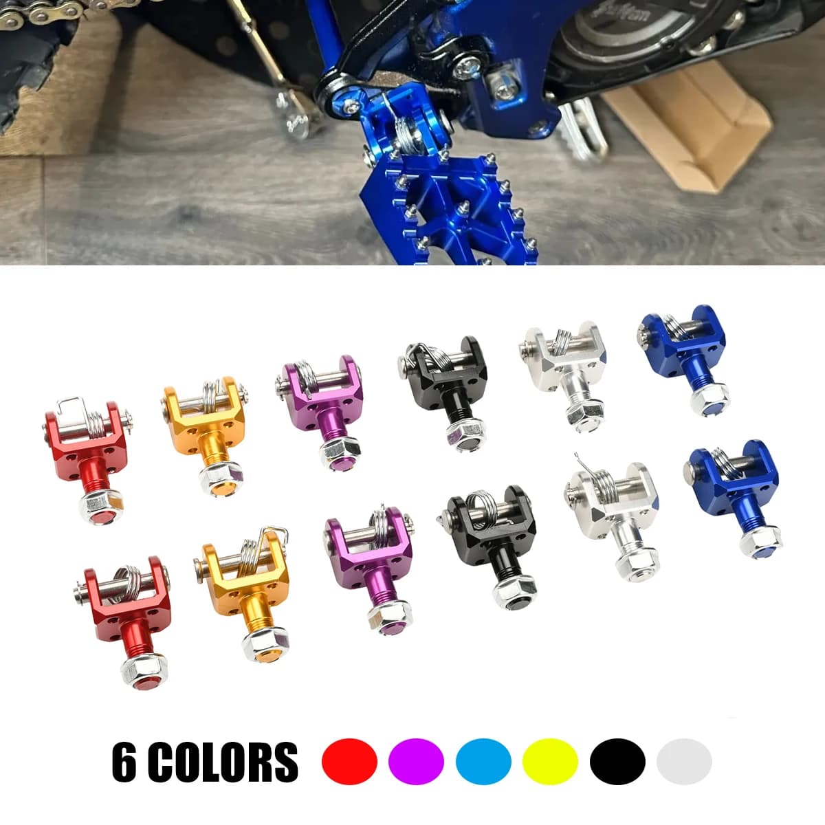 Universal CNC Pedals for Motorbikes Sur-Ron Light Bee X & Light Bee S with Connection Bracket