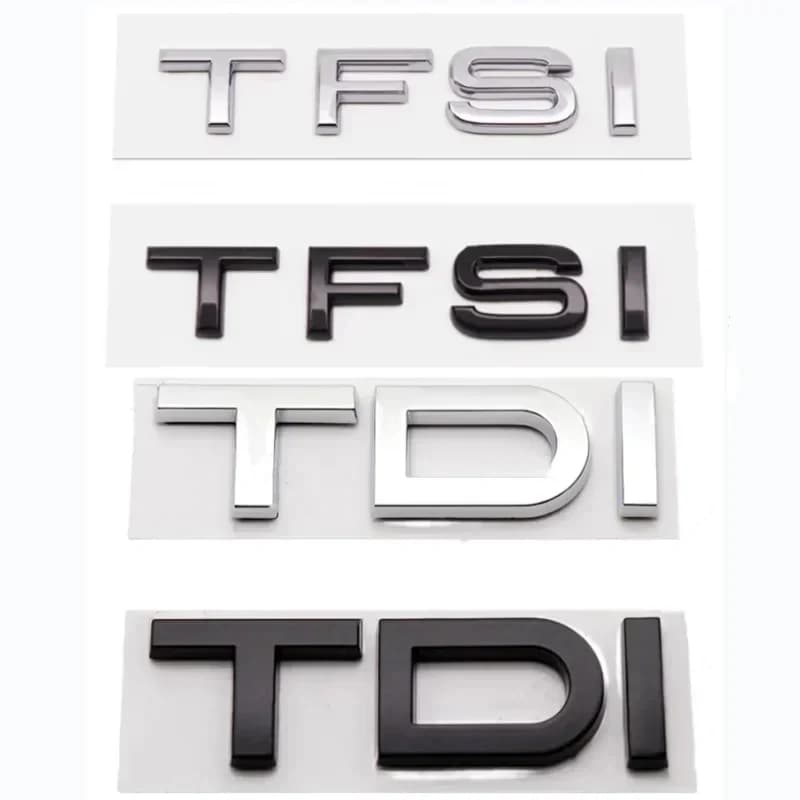 3D TFSI TDI Adesivo Per Auto ABS Lettera Logo Baule Posteriore Boot Distintivo Dell'emblema Decalcomanie Per A3 A4 A5 A6 A7 A8 Q2 Q3 Q5 Q7 Accessori