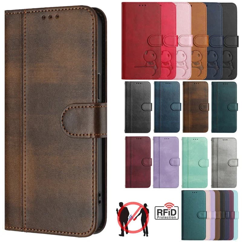 Custodia Magnetica i17e/i17Pro Max/i17 per iPhone 17e, Fundas in Pelle con Supporto e Funzione Portafoglio per iPhone 17 Pro Max, Cover Posteriore Air Coque