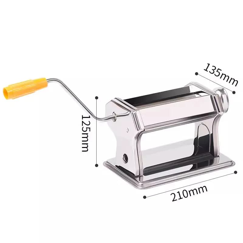 Manovella manuale per macchina per pasta per uso domestico in acciaio inossidabile con vassoio Regolazione dello spessore a 6 livelli 150MM