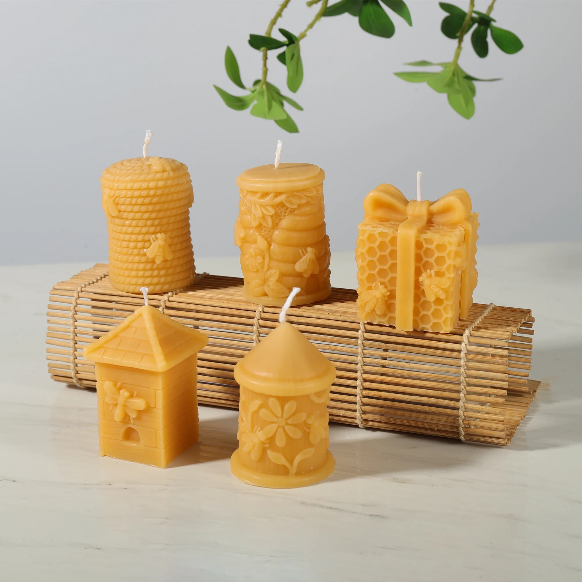 Multi Style Honeycomb Silicone Candle Print Honeycomb Gift Box Tea Bee Gift Mould Tea chalk for candles Set for the creation of honeycomb Gift for Home