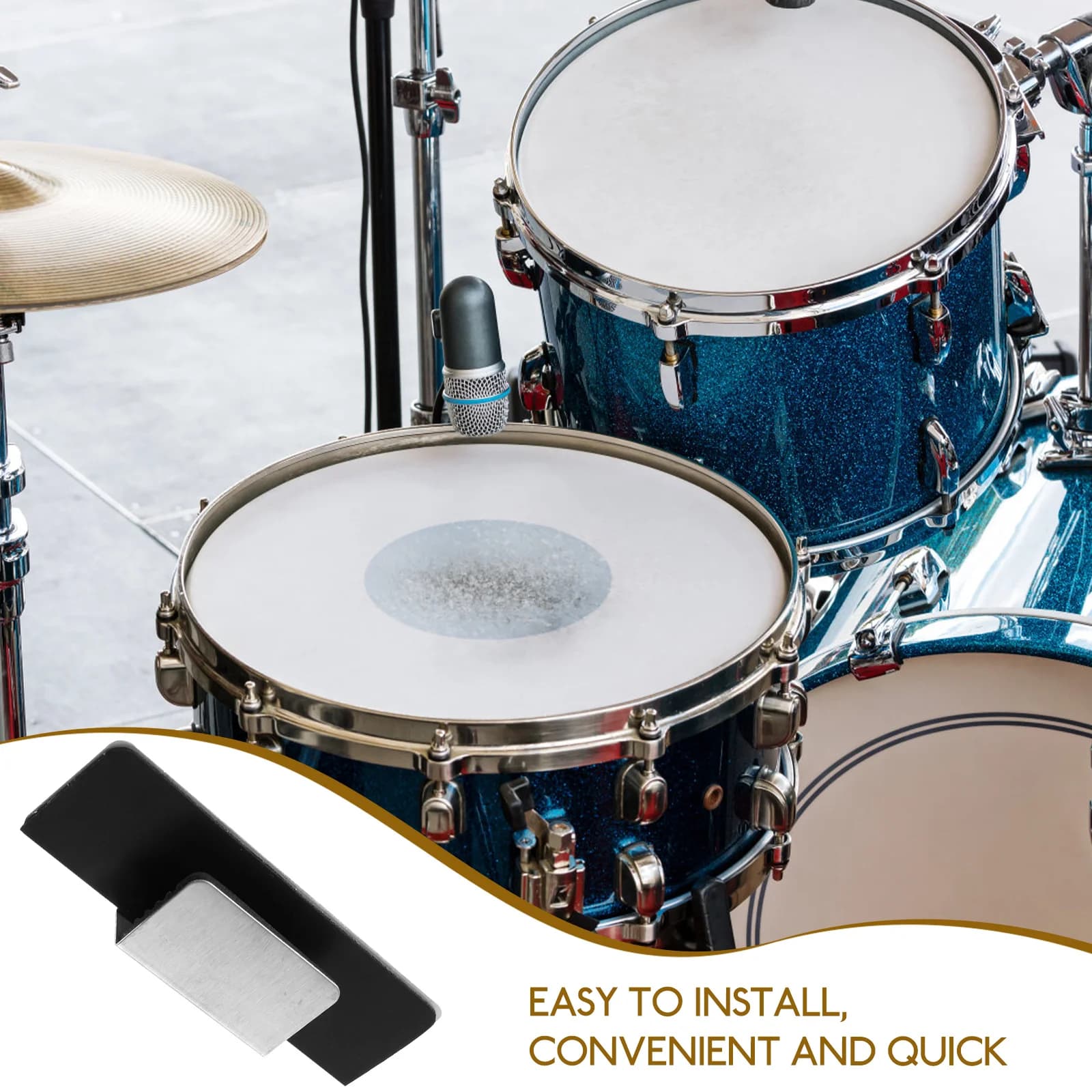 Protezione per basso in silicone per batteria jazz Kit di sostituzione smorzatore per basso, accessori per batteria
