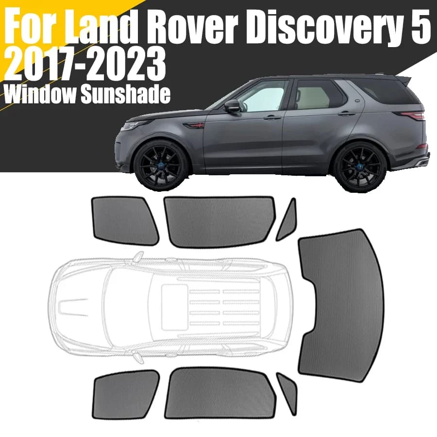 Parasole magnetico personalizzato per finestrino dell'auto per Land Rover Discovery 5 2017-2023 Tenda in rete per parabrezza anteriore