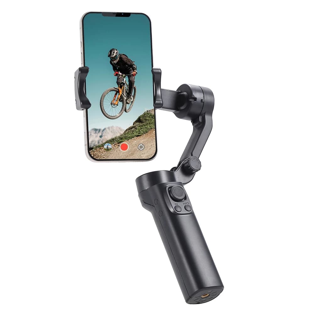 F5PLUS Three-axis Foldable Cardiac Joint AI Face Follow Shooting Cell Phone Stabilizer Production Equipment