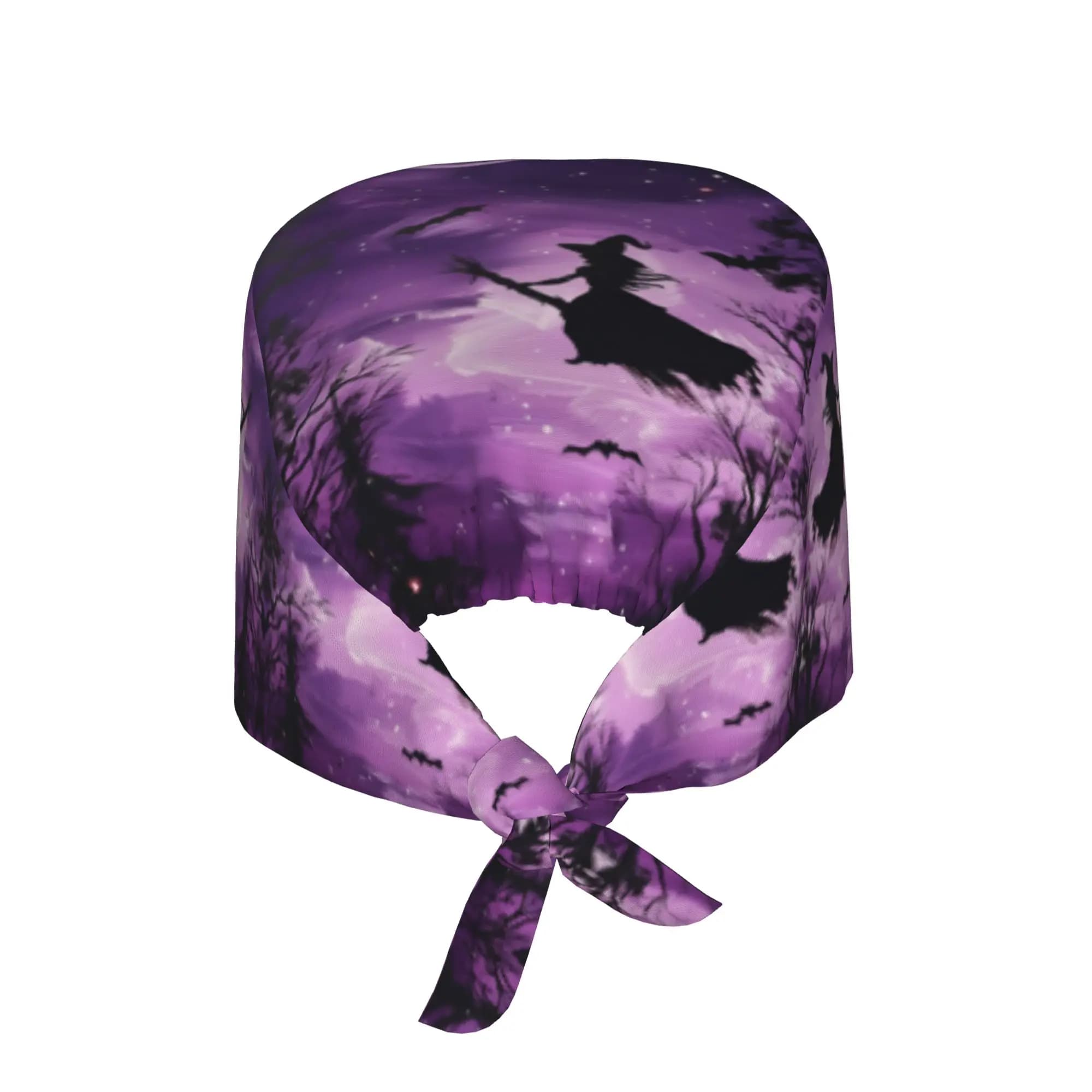 Cappello da Lavoro per Infermieri Personalizzato con Motivo Streghe, Traspirante, Unisex, Cappello Medico per Halloween, Occulto, Gotico, Magico